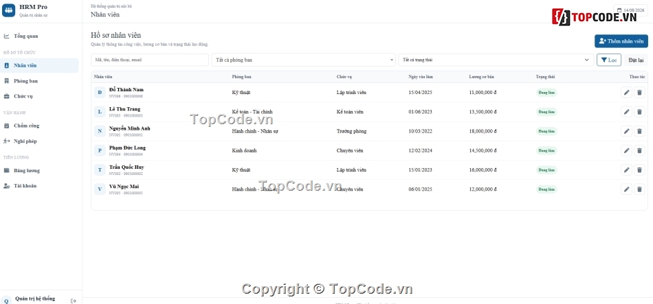nhân,Website quản lý,quản lý nhân sự
